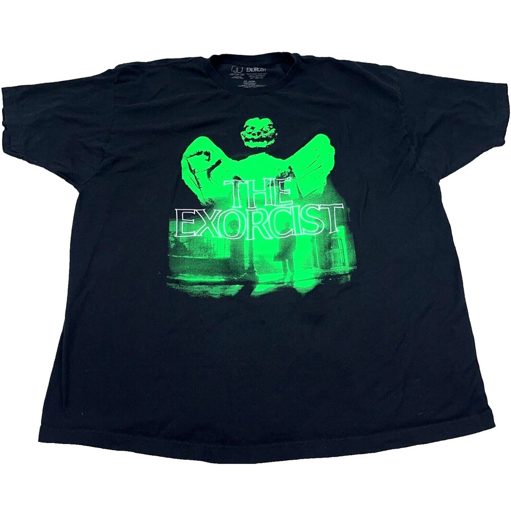 The Exorcist Shirt Men 3XL Black Tee Horror Movie Film Scary Retro Adult *